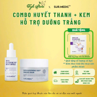 Combo Huyết Thanh + Kem Dưỡng Dưỡng Trắng SUR.MEDIC Super Glutathione Bright 32ml