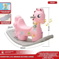 Mainan Anak/Balita Premium Kuda Kudaan Unicorn Rocking Horse, Ride-On, & Push Walker Dengan Musik M1