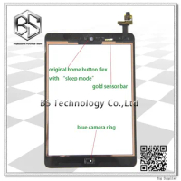 10pcs/lot Original Materials for iPad Mini 2 Touch Digitizer Front Glass Assembly Ccomplete + IC Flex Chip