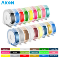 Aken 1Pcs Compatible for Dymo Label Ribbons 9mm Dymo 3D Embossing Tape 3D Label Tape Self-Adhesive for E-101 E-303 Omega-S
