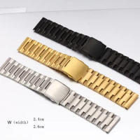 Hot 24mm 26mm Watchband for Diesel Watch Strap Silver Black Gold Stainless Steel Men's Watch Band Wholesale Dropshipping