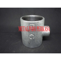 Vlok Tee / Reducer Tee Besi Galvanis Drat Γ 3\ x 1\""