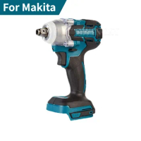 2 IN 1 Brushless Cordless Electric Impact Wrench 1/2 inch Screwdriver Socket Power Tools Compatible for Makita 18V Battery