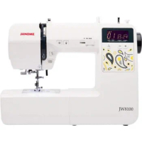 Janome JW8100 Fully-Featured Computerized Sewing Machine with 100 Stitches, 7 Buttonholes, Hard Cover,