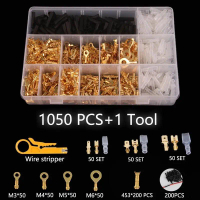 135/270/315/1050 PCS Terminals 2.8/4.8/6.3mm Crimp Terminals Insulated Male and Female Wire Connecto