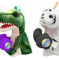 Kids Hand Puppet Dinosaur Hand Puppets Triceratop Tyrannosaurus Rex Hand Puppets reusable Plush Toys Birthday Gift For Kids