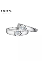 Her Jewellery Berlian Moissanite De Giselle Couple Ring [GRA CERTIFICATE MOISSANITE DIAMOND] - Cincin 0.2ct x 2 Moissanite Diamond 925 Silver Celesta by Her Jewellery