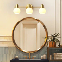 2023 Simple mirror headlight bathroom mirror cabinet American creative bathroom washing table mirror wall lamp single head