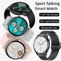Smart Watch 1.43 inch Bluetooth 5.2 100+ Sport Heart Rate Blood Pressure Oxygen Monitor for Xiaomi 13 Lite vivo S17e Oneplus ACE