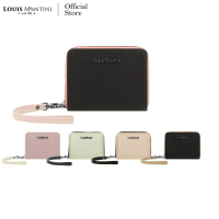 Louis Montini (Louis (Emily) กระเป๋าซิปรอบใบสั้น กระเป๋าสตางค์ผู้หญิงหนังแท้ WL58