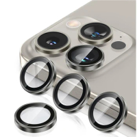 Titanium Natural Gray Camera Lens Protector Cover For iPhone 15 Pro Max 14 Plus 13 12 Mini 11 15Pro Protection Phone Accessories