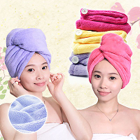 (買二送一)【Incare】日本強效3倍吸水完整包覆棉絨頭巾