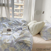 「COZY OME」小熊床包组 碎花床包四件組 纯棉床包單人床包 雙人床包 被套枕头套 床單 素色床包柔軟舒適床包