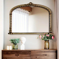 Retro floor mirror French dressing table cosmeticgold bathroom Nanyang villa decorative