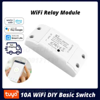 TUYA Basic WiFi Switch Relay Module DIY MINI Smart Home Switch Smart Life APP Wireless Voice Remote Control Timer Switch Alexa