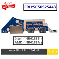 Original For Lenovo Yoga Slim 7 Pro 16ARH7 Slim 7 16ARH7 Laptop Power Botton Switch USB SD Card Reader IO Board NB6188B NB6188A