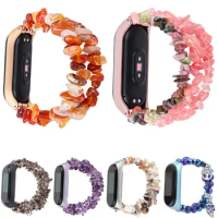 Mi Band 3 4 Wrist Strap Women Jewelry Band Crystal Wristband For Xiaomi Mi Band 4 3 Strap Agate Bracelet