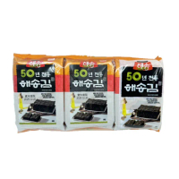 【海松】韓式海苔-麻油風味3.5g*6小包/袋(箱出24袋共144包)