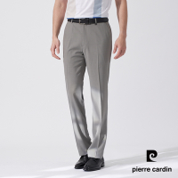 Pierre Cardin皮爾卡登 男裝 彈性素色平口西裝褲-灰綠色(5247846-45)
