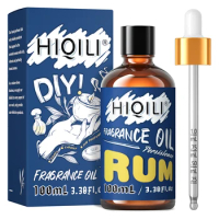 HIQILI 100ML Rum Fragrance Oil, 100% Pure Oil for Aromatherapy,Car Diffusion,Humidifier,DIY Candles and Soap Making