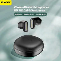 Awei TWS Earbuds T76 Wireless Bluetooth earphones With Mic 300mAh Long Battery Sports Headset Gamer HD Call Bluetooth Headphones
