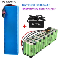 Electric Bicycle Electric Scooter New 48V 30Ah 500W 13S3P DC Lithium ion Panasonic 18650 Battery Pack 30000mAh with BMS+Charger