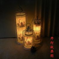 中式吊燈復古鐵藝鳥籠吊燈田園客廳臥室餐廳茶樓工程裝飾鳥籠燈具