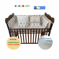【C.D.BABY】嬰兒寢具四季被組愛心熊 L(嬰兒寢具 嬰兒棉被 嬰兒床護圍 嬰兒床床罩 嬰兒枕)