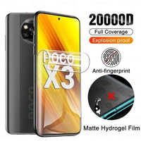 Matte Anti-fingerprint Hydrogel Film For Xiaomi Poco X3 NFC Screen Protector X4 Pro 5G X 3 Pocox3 X3nfc x4pro Not Protect Glass