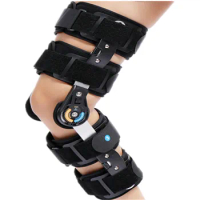 Hinged ROM Knee Support Brace Knee Orthosis Splint for Knee Injury Recovery &amp; Relieve Knee Burden