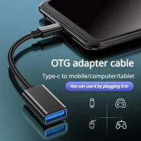 OTG Type C Cable Adapter USB to Type C Adapter Connector for Xiaomi Samsung S20 Huawei OTG Data Cable Converter for MacBook Pro