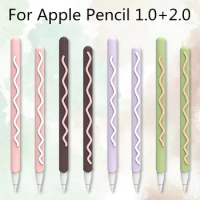 Cute Cookies Silicone Pencil Case For Apple Pencil 2/1 Case For iPad Tablet Touch Pen Stylus Cartoon Protective Sleeve Cover
