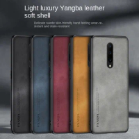 OnePlus 7 Pro GM1911 GM1913 Case PU Leather Surface Hard PC Back Cover Shockproof Phone Case for Oneplus 7 Pro GM1917 GM1910