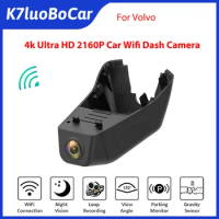 4K 2160P Full HD Wifi Car DVR Dash Cam Rear Camera Video Recorder 24H for Volvo XC90 B5 for Volvo XC90 B6 2022 2023 2024 Dashcam