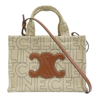 【二手名牌BRAND OFF】CELINE 思琳 卡其色 棕色 帆布 兩用包