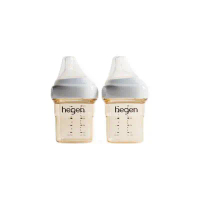 【hegen】金色奇蹟PPSU多功能方圓型寬口奶瓶 雙瓶組-240ml