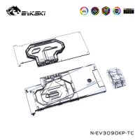 Bykski Active Backplate Front Water Cooling Block Kit For EVGA Geforce RTX 3090 Kingpin Hybrid Graphics Card,N-EV3090KP-TC