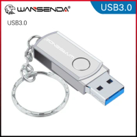 WANSENDA USB 3.0 USB Flash Drive 32GB Rotation Pen Drive 256GB 64GB 16GB Pendrive USB Stick 3.0 128GB With Key Chain