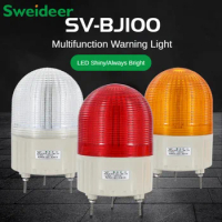 Warning Light 220v SV-BJ100 Red Green Yellow with Security Buzzer Led Indicator 24V/12V AC DC for Machine Signal Lamp Waterproof