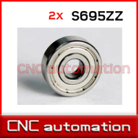 2pcs 695 S695ZZ S695-2Z 5*13*4mm Miniature stainless steel deep groove ball bearing