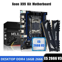 Kllisre X99 motherboard kit Xeon E5 2666 V3 cpu DDR4 16GB (2Ppcs 8G) 2666MHz desktop memory