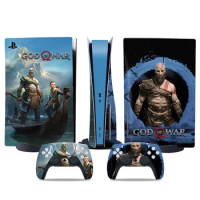 God war PS5 disc edition Skin Sticker Decal Cover for PS5 disk Console and 2 Controllers PS5 Skin Sticker