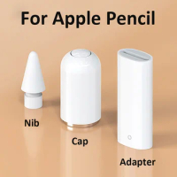 3-in-1 Original Pencil Accessories For Apple Pencil Magnetic Pencil Cap/ Pencil Tip/ Charging Adapter For iPad Pencil 1st Gen
