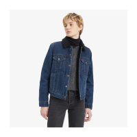 【LEVIS 官方旗艦】女款 TYPE III SHERPA刷毛翻領三代丹寧牛仔外套 人氣新品 36136-0079