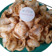 kerupuk antor khas Tegal 250gr-krupuk putih glopot bumbu bawang enak gurih renyah Food