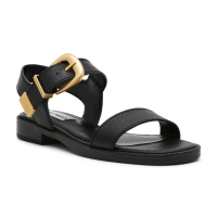 【steve madden】ISLANDER 休閒一字金扣涼鞋(黑色)