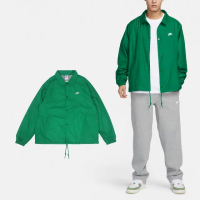 【NIKE 耐吉】外套 Club 男款 綠 寬鬆 抽繩 教練外套 夾克 風衣(FN3317-365)