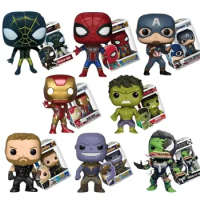 Marvel Avengers Alliance Figure SpiderMan Ironman Captain America Thor Hulk Thanos War Machine Model Kids Christmas Gift Toy Pop