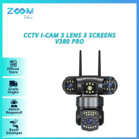 ZT 3 Lens 3 Screens V380 Pro CCTV 18MP HD 4G Camera Outdoor 10X Zoom PTZ 360 Rotation 2 Way Audio Au