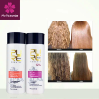 12% Formalin Keratin Hair Treatment And Purifying Shampoo Hair Care Products Set 2020 Brazilian Keratin